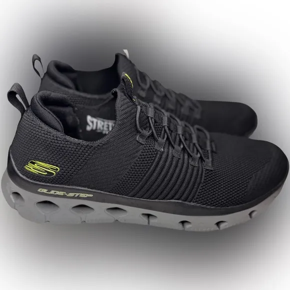 Skechers Men's Glide-Step Flex Black Athletic Shoes, Size 9.5 Mens