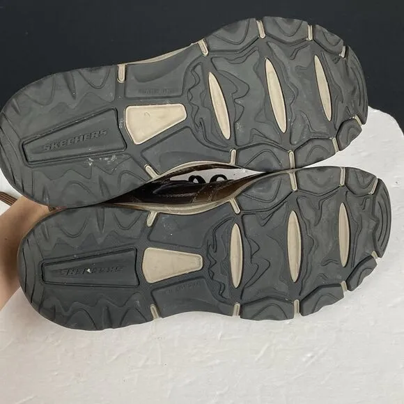 Skechers Men's Leather Shoes  Relaxed Fit  Air Cooled Hiking Memory Foam Size 10