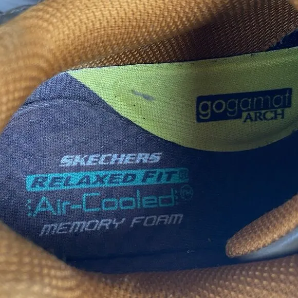Skechers Men's Leather Shoes  Relaxed Fit  Air Cooled Hiking Memory Foam Size 10
