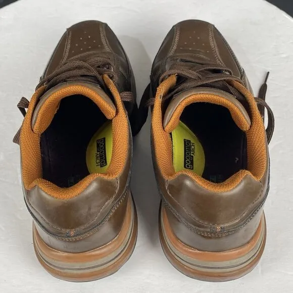 Skechers Men's Leather Shoes  Relaxed Fit  Air Cooled Hiking Memory Foam Size 10