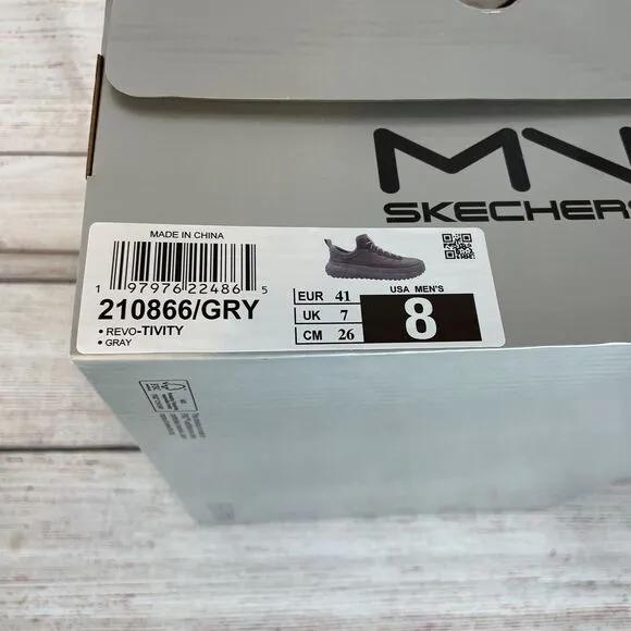 Skechers Men's Mark Nason Revo Tivity Sneakers Sz 8 Gray