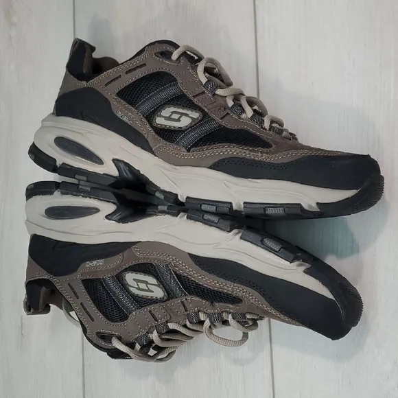 Skechers Mens Memory 51241 Foam Leather Running Sneakers shoes sz 8.5