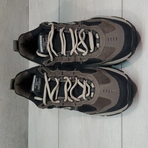 Skechers Mens Memory 51241 Foam Leather Running Sneakers shoes sz 8.5