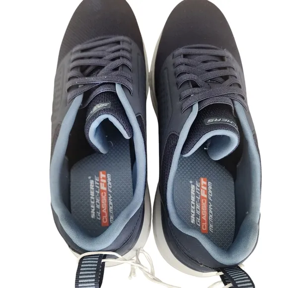 Skechers Men's Size 10 Glide-Lite Navy Blue Athletic Shoes. NEW