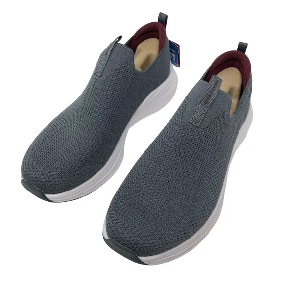 Skechers Men’s Size 10.5 WIDE Slip On Comfort Shoes Gray Vapor Foam Covert NWT
