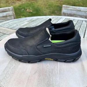 Skechers Respected Calum Mens Slip-On Size 11.5 Black Goodyear Low Profile Shoes