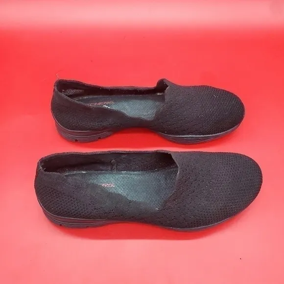 Skechers Seager Stat Slip On Knit Sneakers Womens 8.5 Shoes Black