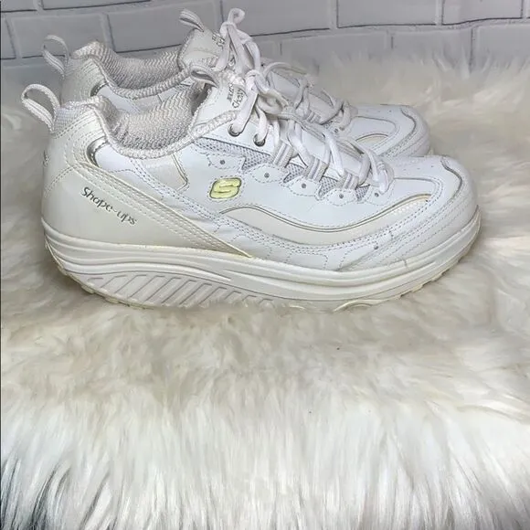 Skechers Shape-Ups White Walking Shoes 10800 Sz 10