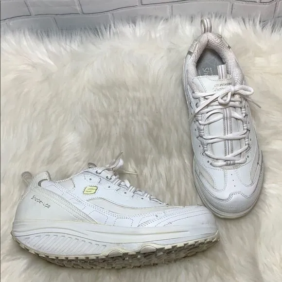 Skechers Shape-Ups White Walking Shoes 10800 Sz 10