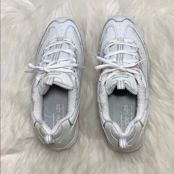 Skechers Shape-Ups White Walking Shoes 10800 Sz 10