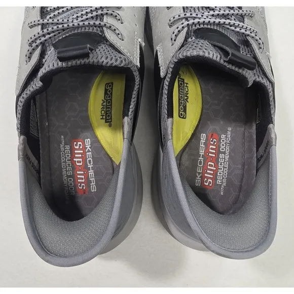 Skechers Sneakers Slip Ins Shoes Sneakers Mens 9 Gray Air Cooled Memory Foam