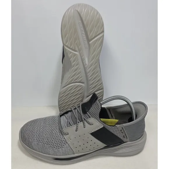 Skechers Sneakers Slip Ins Shoes Sneakers Mens 9 Gray Air Cooled Memory Foam