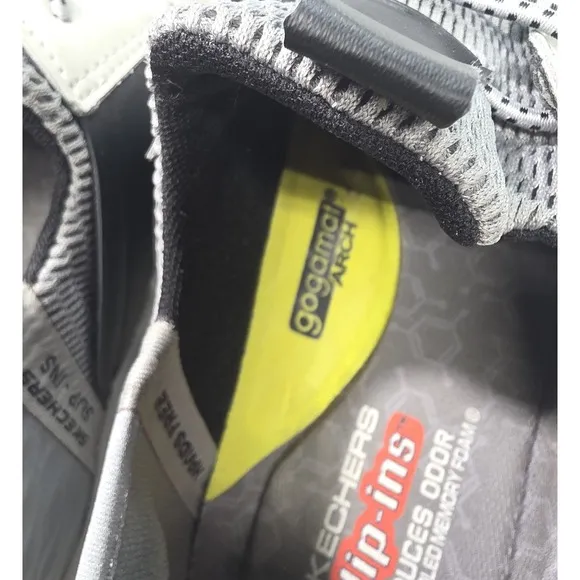 Skechers Sneakers Slip Ins Shoes Sneakers Mens 9 Gray Air Cooled Memory Foam