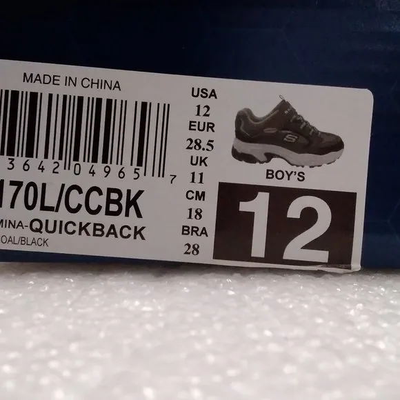 SKECHERS STAMINA MEMORY FOAM BOYS SIZE-12