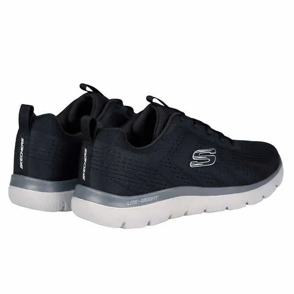 Skechers Summit Tennis Shoes Sneakers Mens 8 Black Memory Foam EVA NEW