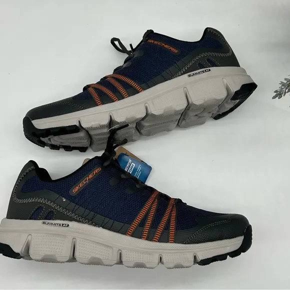 Skechers Summits AT Twin Bridges in Navy/orange Men's Shoes size 11.5 NEW