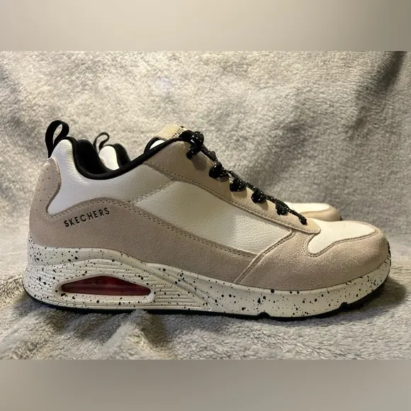 Skechers Uno-Draw 2 Suede Leather Sneaker w/ Air Cooler Memory Foam Insoles