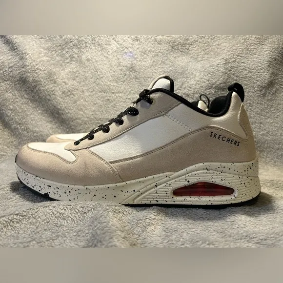 Skechers Uno-Draw 2 Suede Leather Sneaker w/ Air Cooler Memory Foam Insoles
