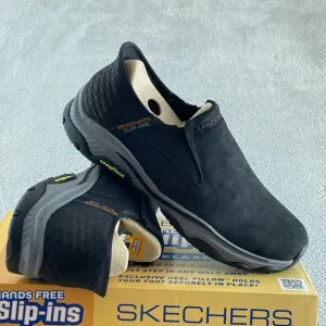 Skechers USA Men's Men's Craster-Lanigan Slip-in Moccasin, Black, 10 NWB S045