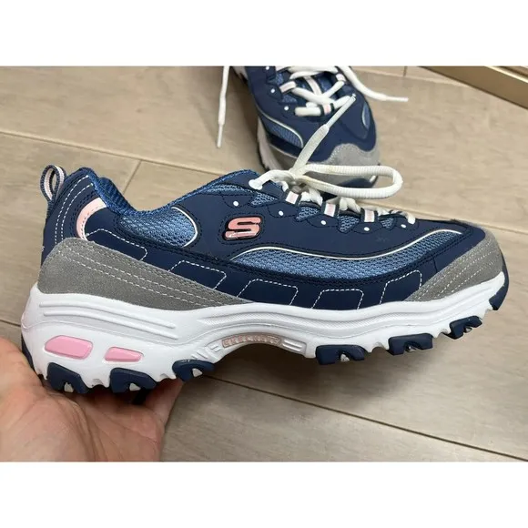 Skechers Women D'Lites New Journey Running Shoes Sneakers 9.5 W Wide  Blue