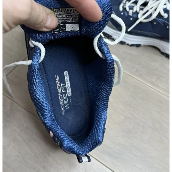 Skechers Women D'Lites New Journey Running Shoes Sneakers 9.5 W Wide  Blue