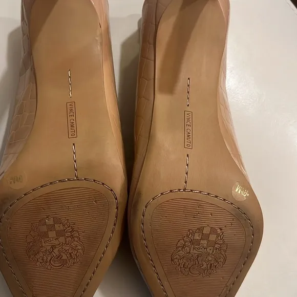 Sling back croc leather heels