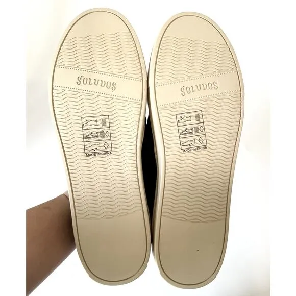 Soludos Velvet Sheep Sneaker Embroidered Metallic Stars Slip On Shoes Size 7.5