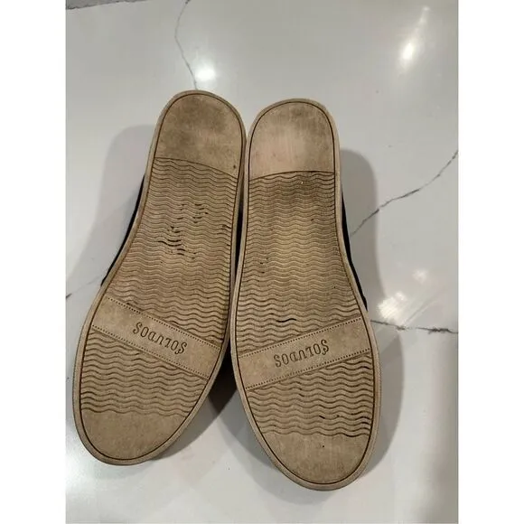 Soludos Anthropologie Navy Velour Velvet and Llama Slip-on Shoes Women’s Sz 9