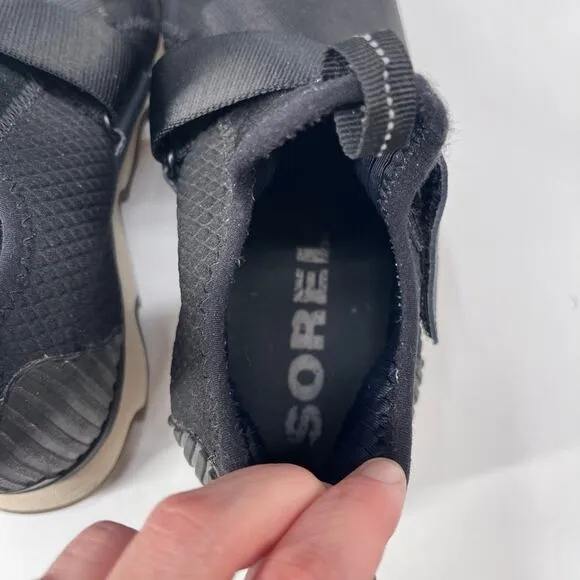 Sorel Kinetic Sneaker Womens 8.5 Black Sneak Slip On Athletic Shoes NL3374-010