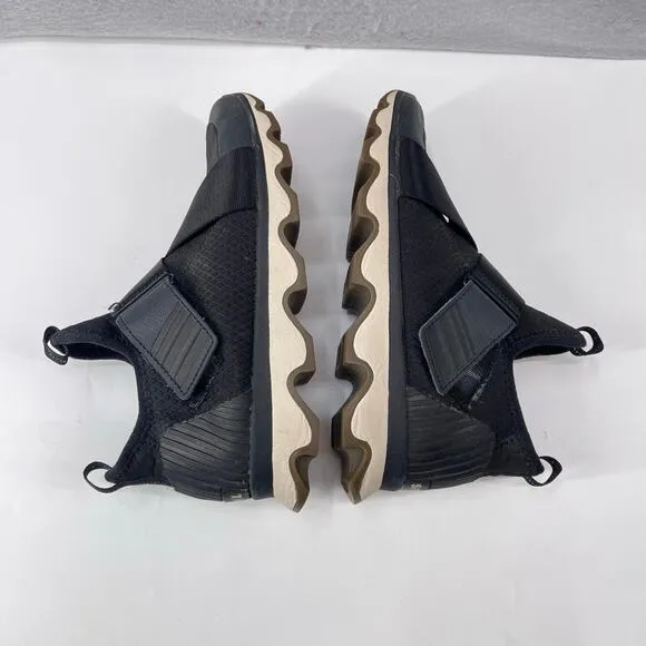Sorel Kinetic Sneaker Womens 8.5 Black Sneak Slip On Athletic Shoes NL3374-010