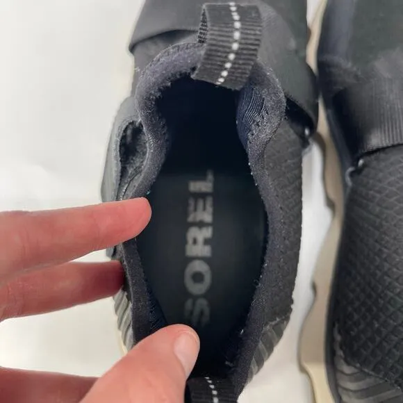 Sorel Kinetic Sneaker Womens 8.5 Black Sneak Slip On Athletic Shoes NL3374-010