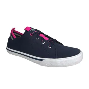 Sperry Hy Port Youth Girl's Casual Canvas Shoes Size 4-5 Navy Blue/Pink