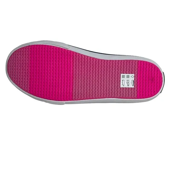 Sperry Hy Port Youth Girl's Casual Canvas Shoes Size 4-5 Navy Blue/Pink