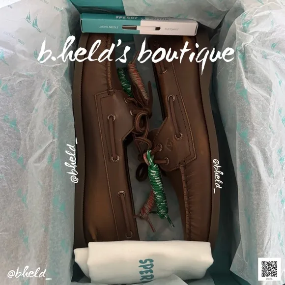 Sperry x Aritzia Authentic Original Boat Shoe Distressed Choco Brown Sz 9.5 NWT
