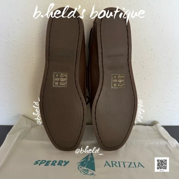 Sperry x Aritzia Authentic Original Boat Shoe Distressed Choco Brown Sz 9.5 NWT