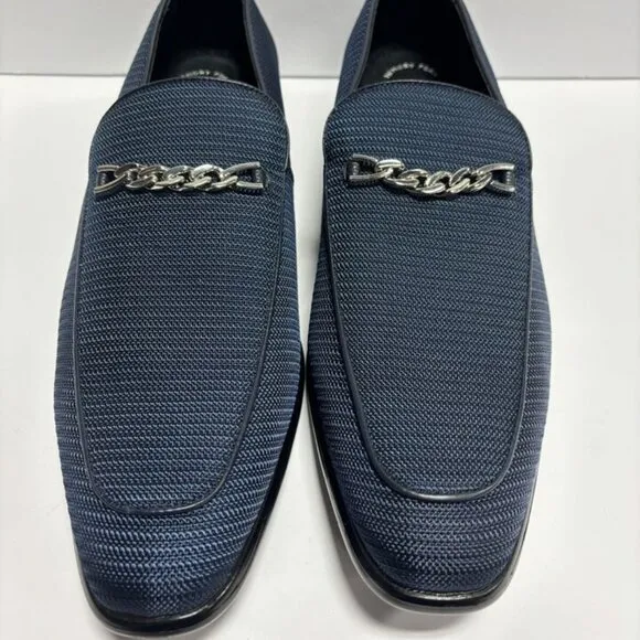 Stacy Adams Men’s Tazio Moc Toe Slip-On Navy, Size 11M