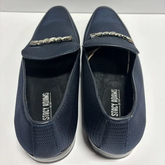 Stacy Adams Men’s Tazio Moc Toe Slip-On Navy, Size 11M