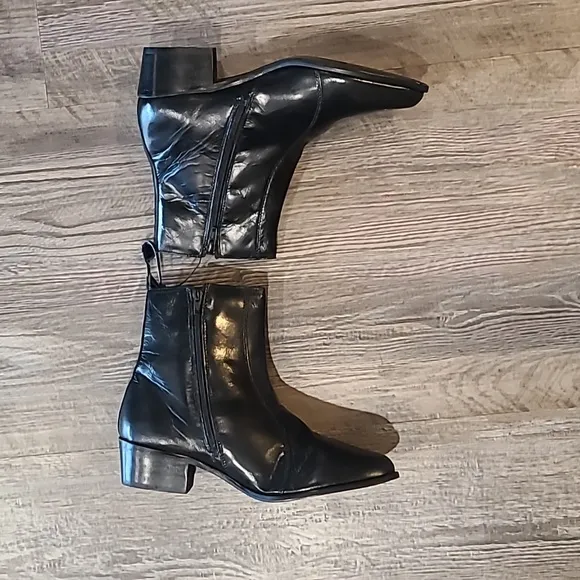 Stacy Adams Santos Side Zip Boots Size 7.5