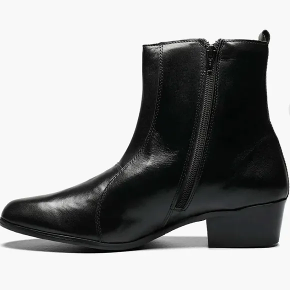 Stacy Adams Santos Side Zip Boots Size 7.5