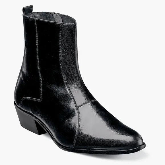 Stacy Adams Santos Side Zip Boots Size 7.5