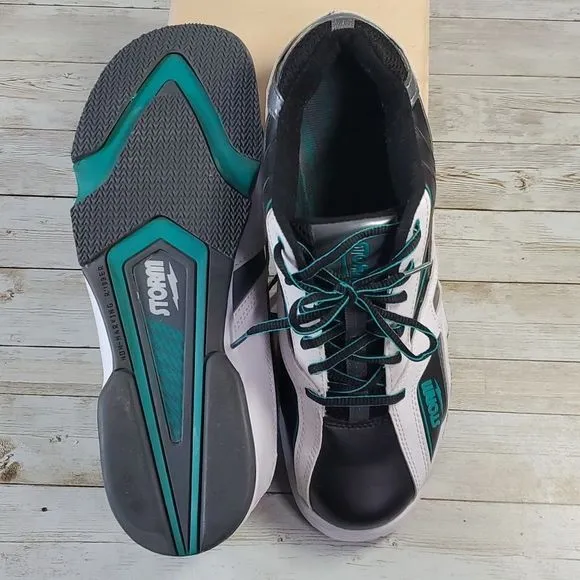 Storm‎ Blizzard Bowling Shoes Men's Size 11½ Black White Teal CWD14 Slide-Rite