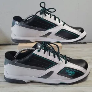 Storm‎ Blizzard Bowling Shoes Men's Size 11½ Black White Teal CWD14 Slide-Rite
