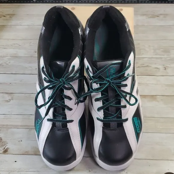 Storm‎ Blizzard Bowling Shoes Men's Size 11½ Black White Teal CWD14 Slide-Rite