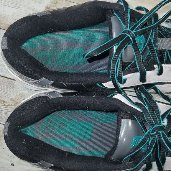 Storm‎ Blizzard Bowling Shoes Men's Size 11½ Black White Teal CWD14 Slide-Rite