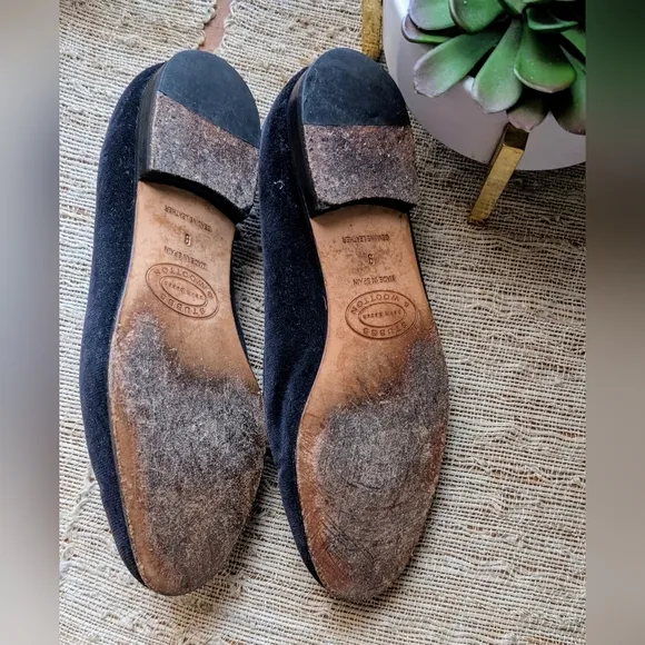 Stubbs Wootton Sparrow Black Velvet Shoes