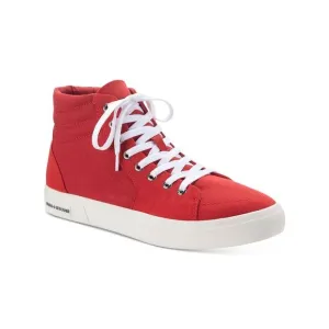 SUN STONE Mens Red Cushioned Jett Round Toe Platform Lace-Up Sneakers Shoes 10 M