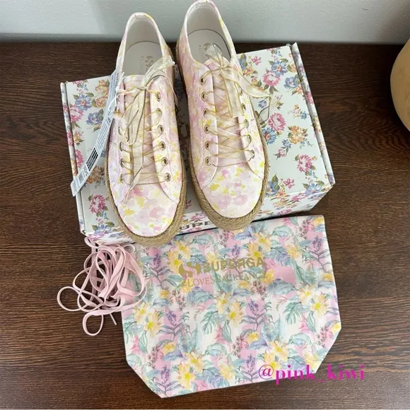 Superga x LoveShackFancy 2790 Floral Canvas Platform Sneaker