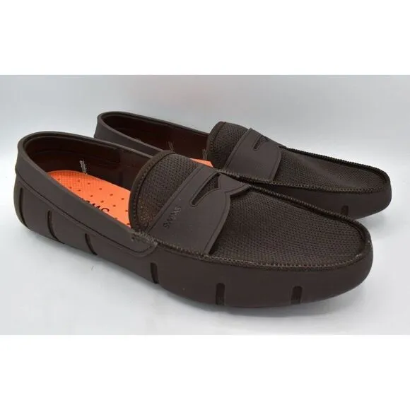 SWIMS Mens Size 15 Slip On Brown Penny Loafers Shoes