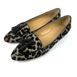 Talbots Francesca Driving Shoes 6.5 Tassel Animal Print Clad Hair Slip On Loafer