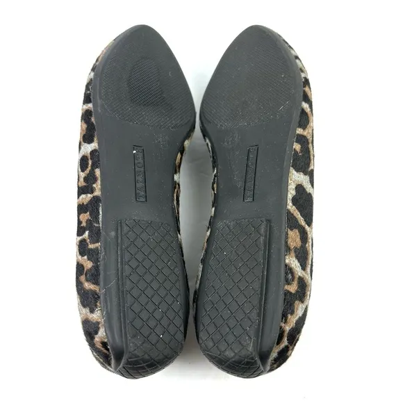 Talbots Francesca Driving Shoes 6.5 Tassel Animal Print Clad Hair Slip On Loafer